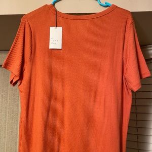 Light Orange Ribbed T-shirt